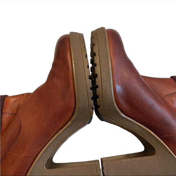 Coach Brown Laurette Leather Sweater Knit Boots, Sz 6.5 - Picture 10 of 15